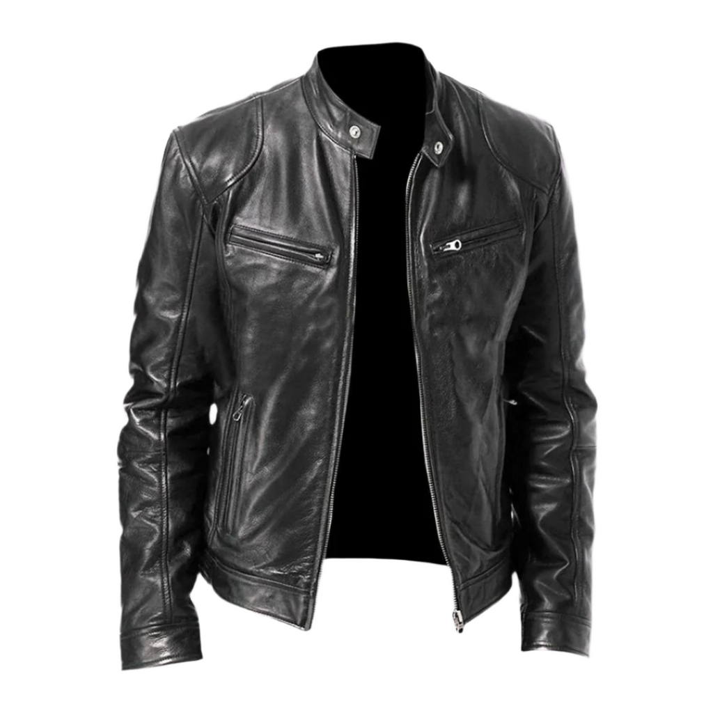 David Men’s Leather Jacket – Premium Genuine Leather Coat with Timeless Smart Fit