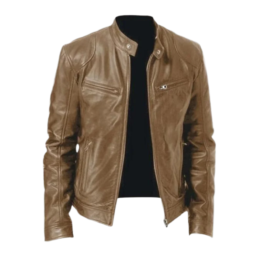 David Men’s Leather Jacket – Premium Genuine Leather Coat with Timeless Smart Fit