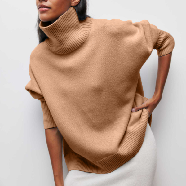 Camille Women’s Soft Knit Jumper – Elegant Warm Winter Sweater with Relaxed Fit