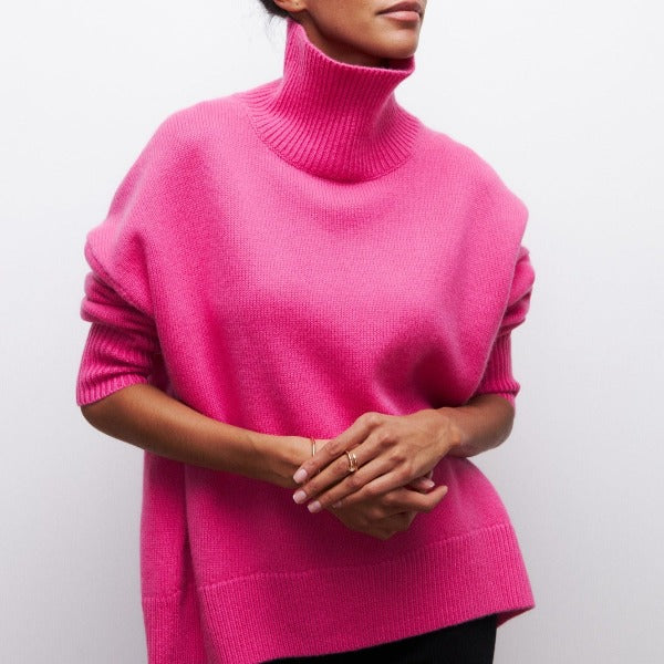 Camille Women’s Soft Knit Jumper – Elegant Warm Winter Sweater with Relaxed Fit