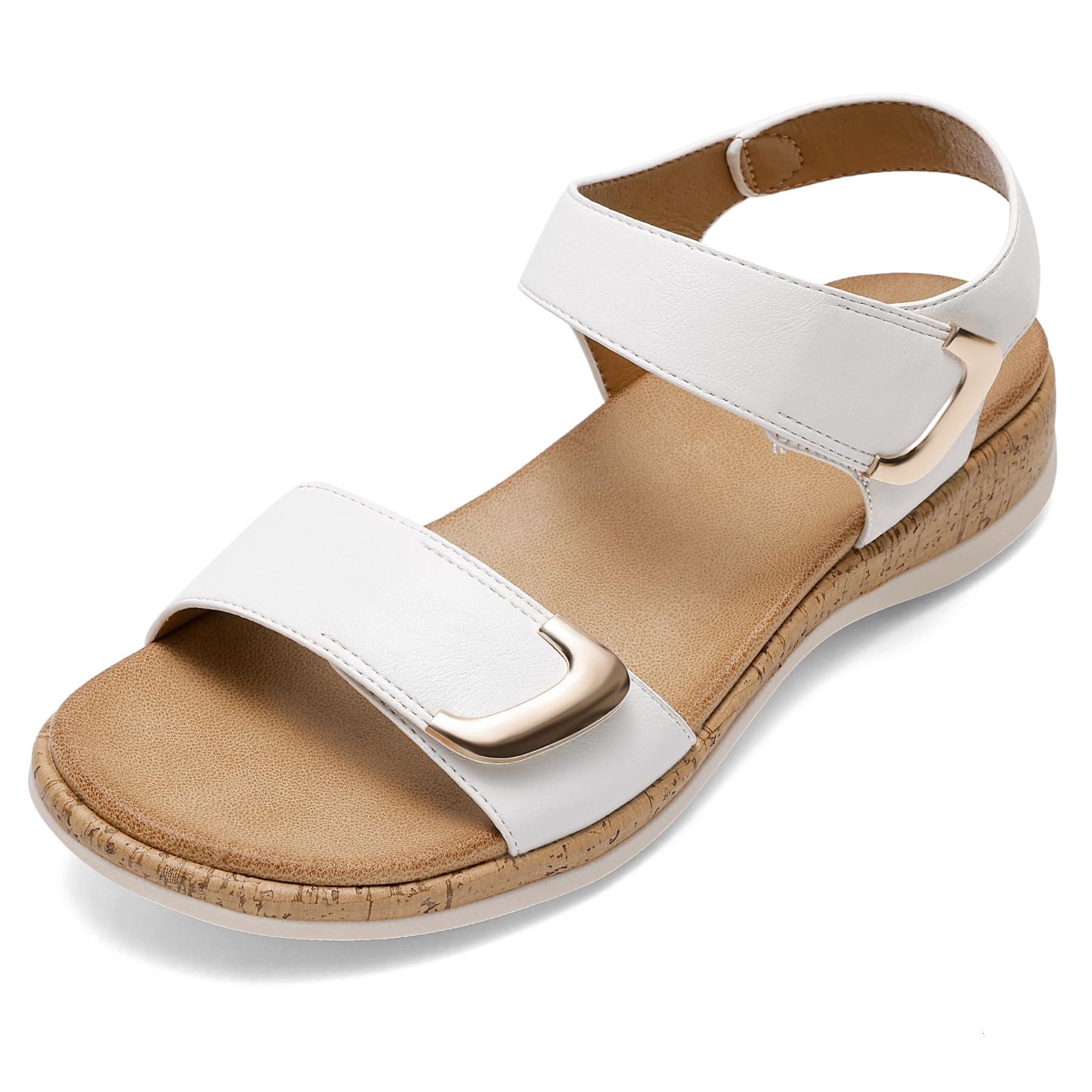 Alen Women's Flat Sandals – Adjustable Buckle Beach Slides