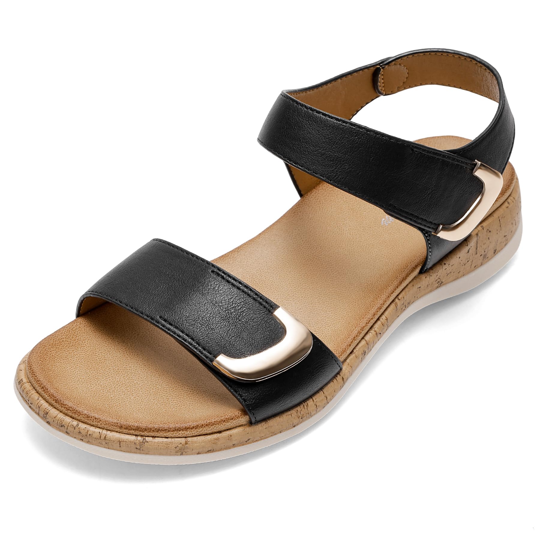 Alen Women's Flat Sandals – Adjustable Buckle Beach Slides