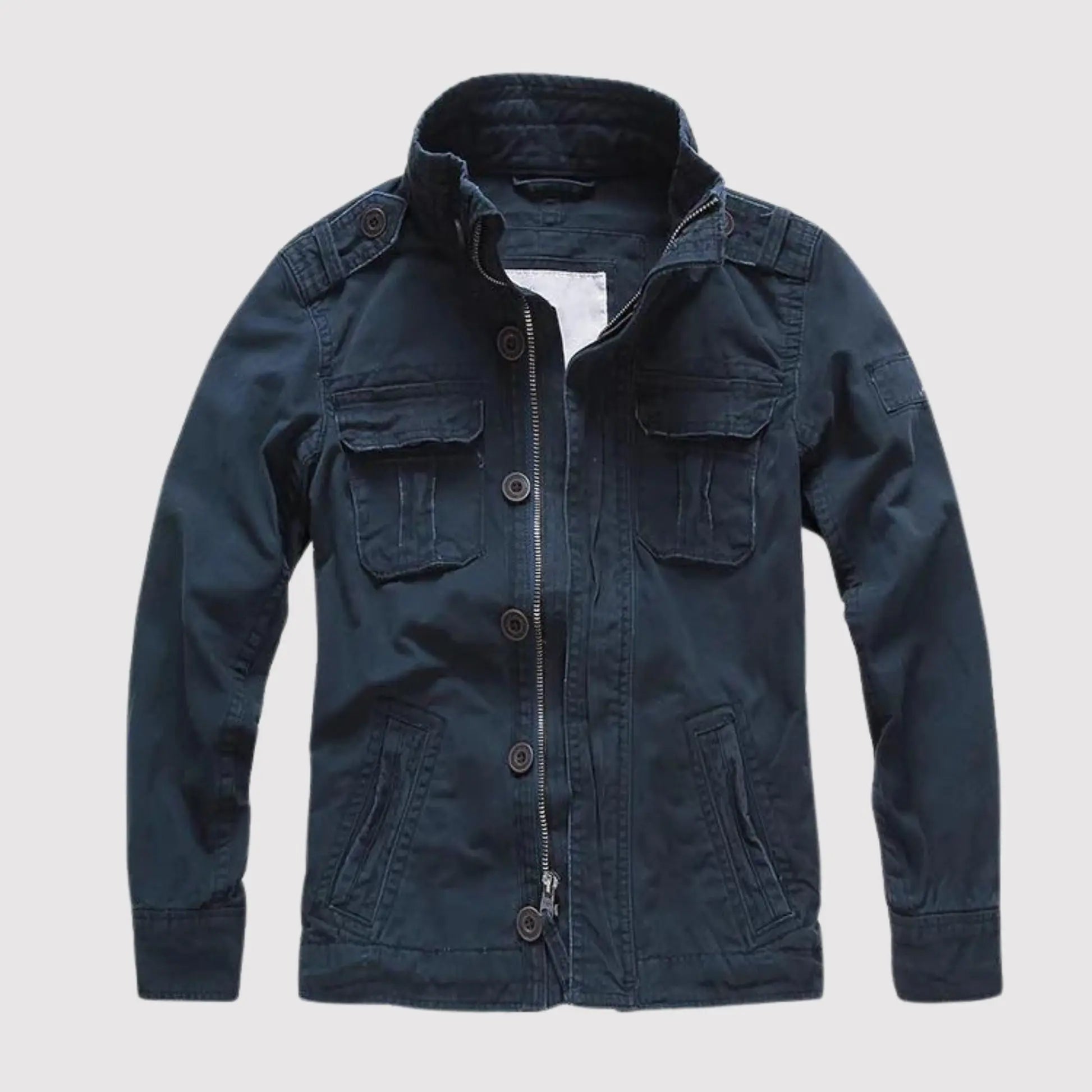 Emmanuel Men’s Casual Jacket – Lightweight Long Sleeve Coat with Functional Pockets