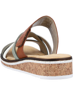 Tessa Women’s Wedge Mules – Faux Leather Slip-On Sandals with Soft Insole