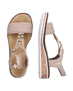 Evelyn Women’s Wedge Sandals – Faux Leather Strappy Shoes with Soft Insole