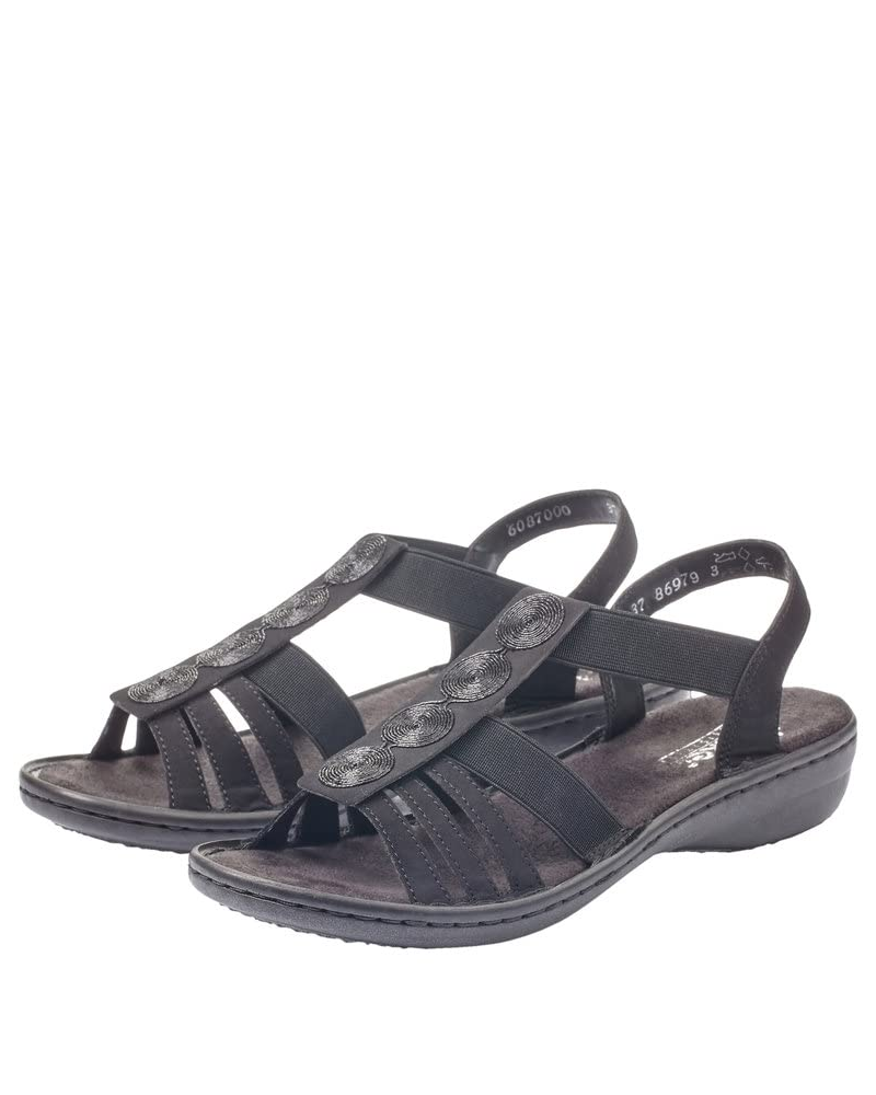 Marlowe Women’s Strappy Sandals – Faux Leather Soft Insole Summer Shoes