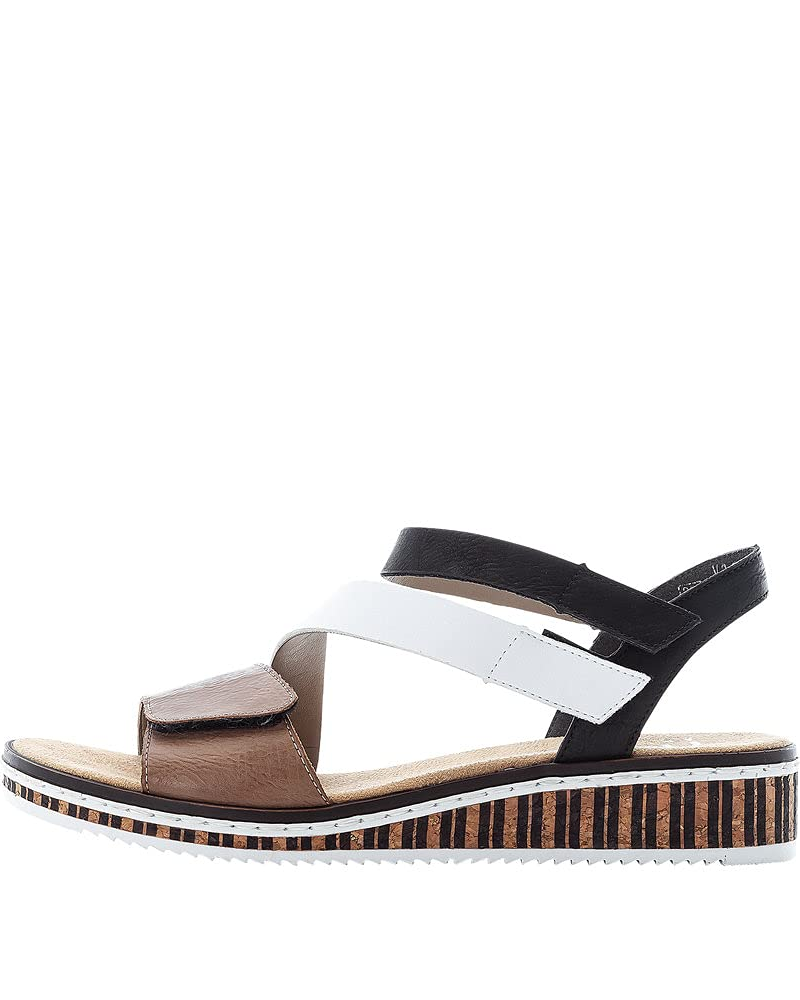 Adeline Women’s Wedge Sandals – Faux Leather Soft Footbed Summer Shoes