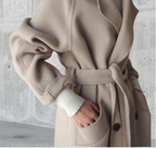 Isabelle Women’s Long Wool Coat – Elegant Warm Winter Overcoat with Tailored Fit