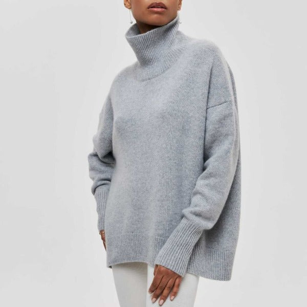 Camille Women’s Soft Knit Jumper – Elegant Warm Winter Sweater with Relaxed Fit