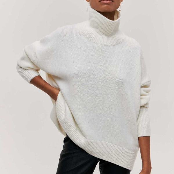 Camille Women’s Soft Knit Jumper – Elegant Warm Winter Sweater with Relaxed Fit