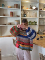Zoé Women’s Mohair Jumper – Soft Multicolour Knit Sweater with Warm Comfortable Fit
