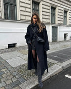 Vivian Women’s Wool Coat – Elegant Long Winter Coat with Timeless Tailored Fit