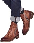 Daniel Men’s Ankle Boots – Modern Zip Boots with Comfortable Smart Casual Design