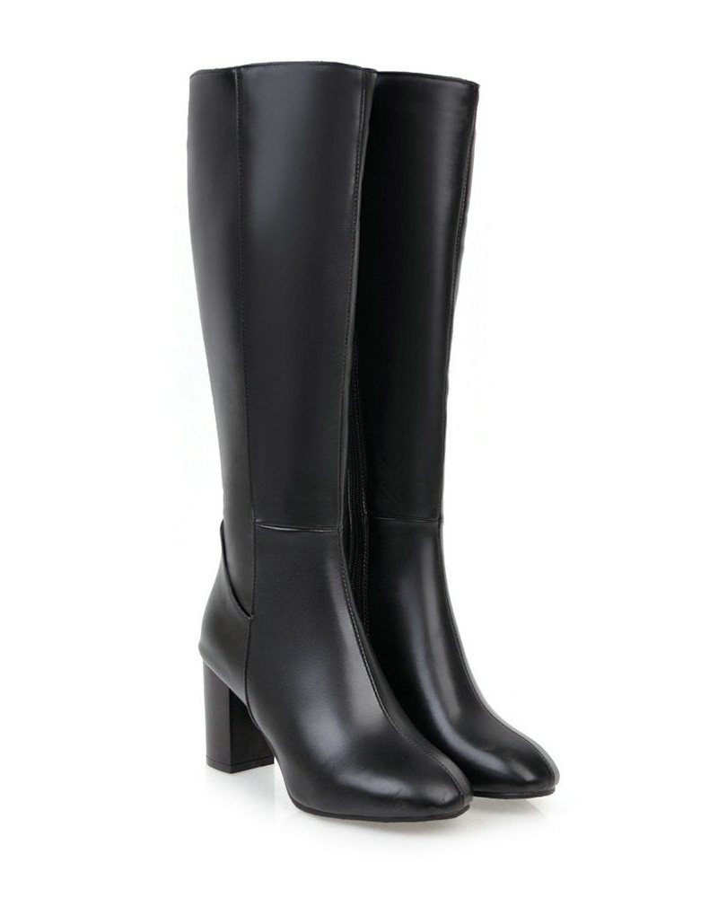 Paige Women’s Classic Boots – Elegant Zip Boots with Block Heel & All-Day Comfort