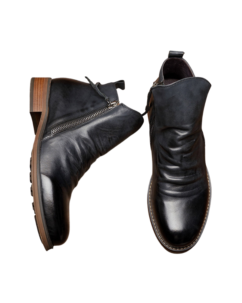 Daniel Men’s Ankle Boots – Modern Zip Boots with Comfortable Smart Casual Design