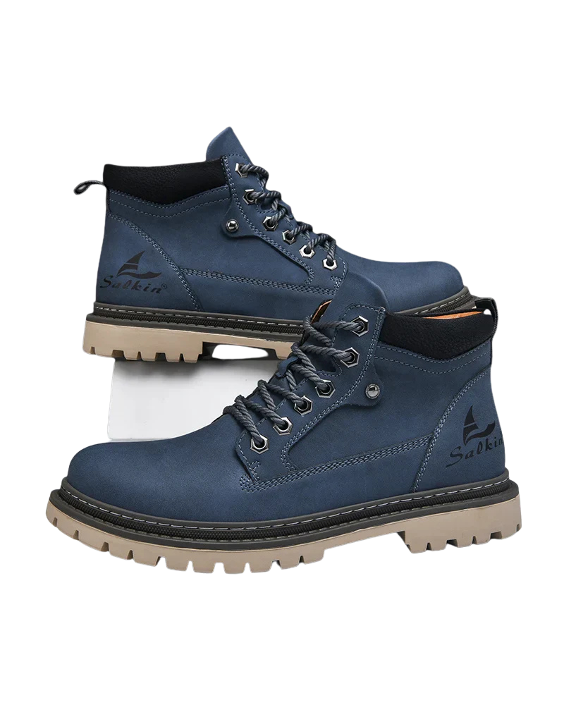 Ernie Men’s Leather Boots – Durable Comfort Fit Ankle Boots with Rugged Sole