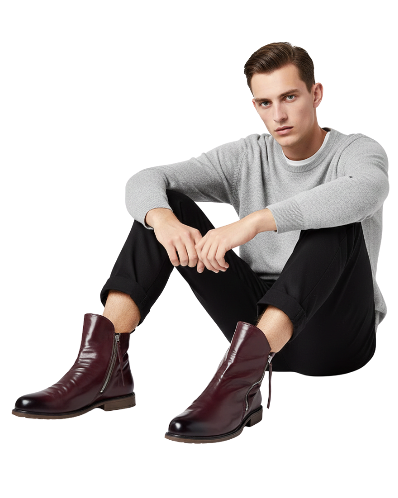 Daniel Men’s Ankle Boots – Modern Zip Boots with Comfortable Smart Casual Design
