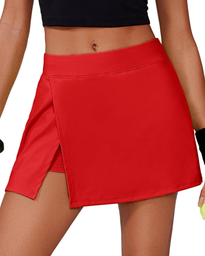 Maya Women’s Tennis Skort – High Waist Athletic Skirt with Shorts & Pockets