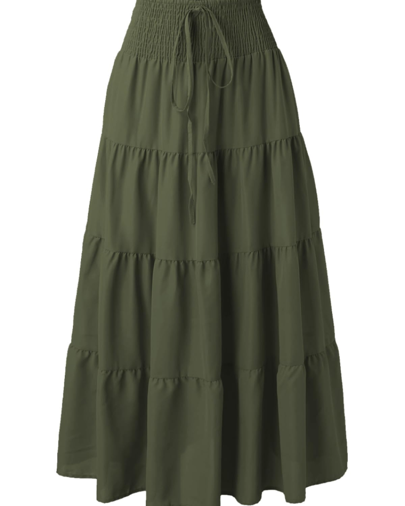 Amelia Women's 2-in-1 Maxi Dress – Bohemian Halter Style with Elastic Waist