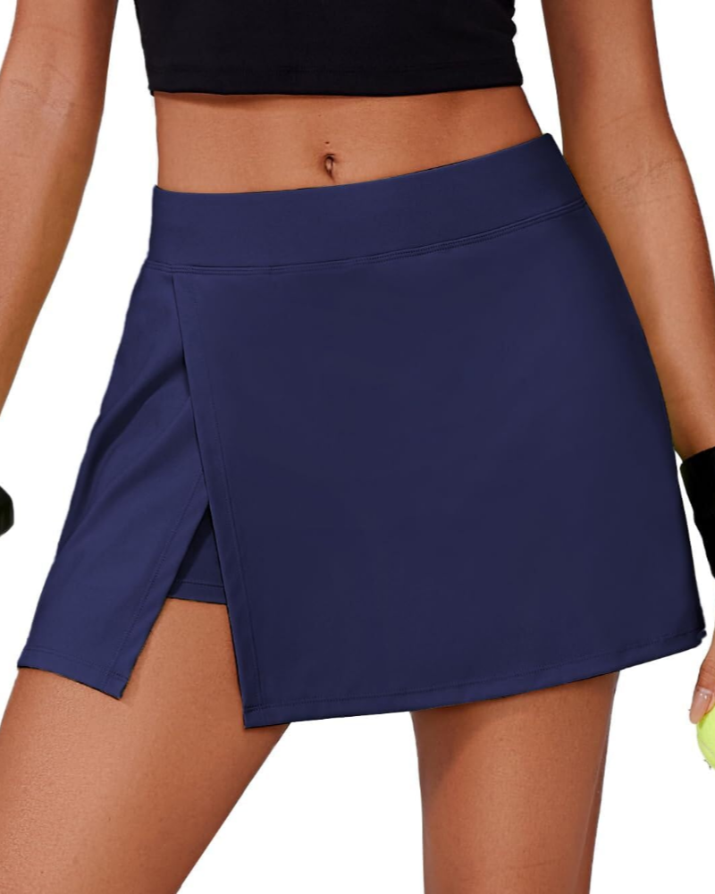 Maya Women’s Tennis Skort – High Waist Athletic Skirt with Shorts & Pockets