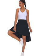 Maya Women’s Skort – High Waist Asymmetrical Ruffle Skirt with Shorts