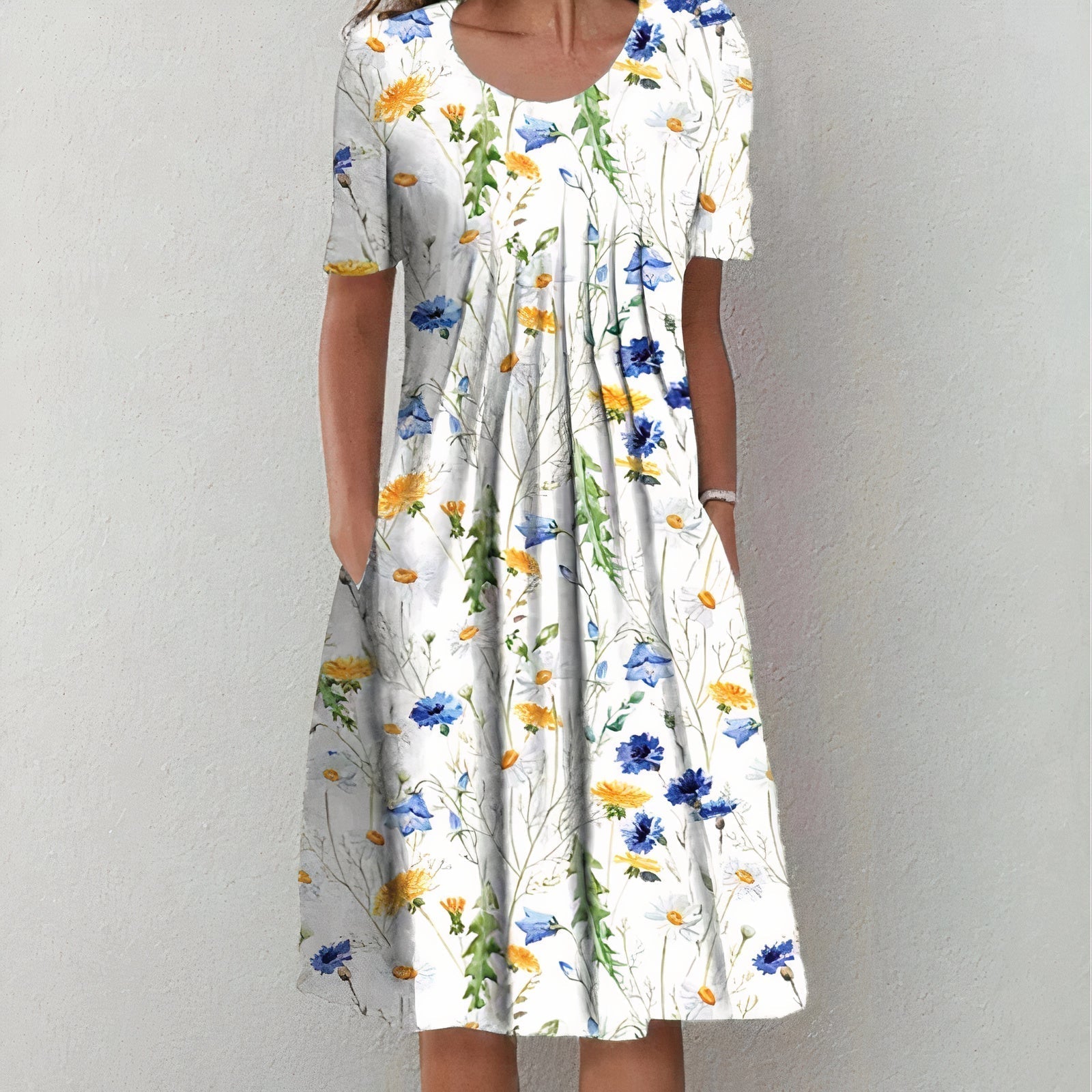 Ulla Women’s Summer Dress – Breathable Cotton Midi Dress with Elegant Flowy Fit