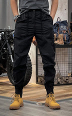 David Men’s Stretch Cargo Trousers – Comfortable Spandex Utility Pants with Pockets