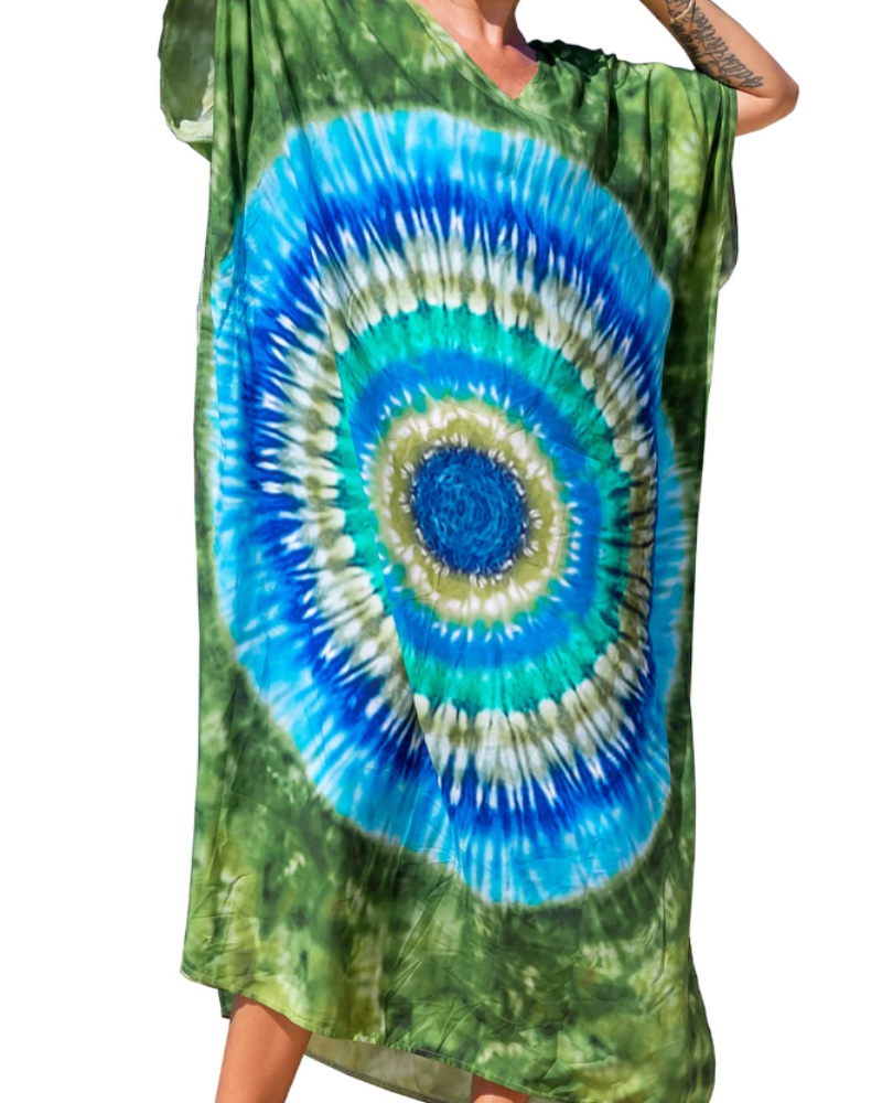 Luna Women's Boho Kaftan Dress – Oversized Beach Cover-Up & Resort Loungewear