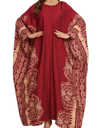 Luna Women's Boho Kaftan Cover-Up – Embroidered Beach Kimono Swimwear Cover