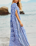 Luna Women's Boho Kaftan Cover-Up – Embroidered Beach Kimono Swimwear Cover