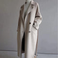 Isabelle Women’s Long Wool Coat – Elegant Warm Winter Overcoat with Tailored Fit