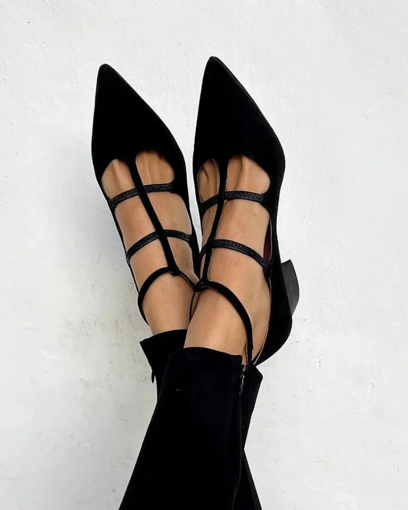 Camila Women’s D’Orsay Heels – Striped Dress Shoes with Padded Footbed