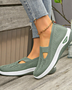 Marlene Women’s Walking Shoes – Wide Fit Slip-On Sneakers with Arch Support
