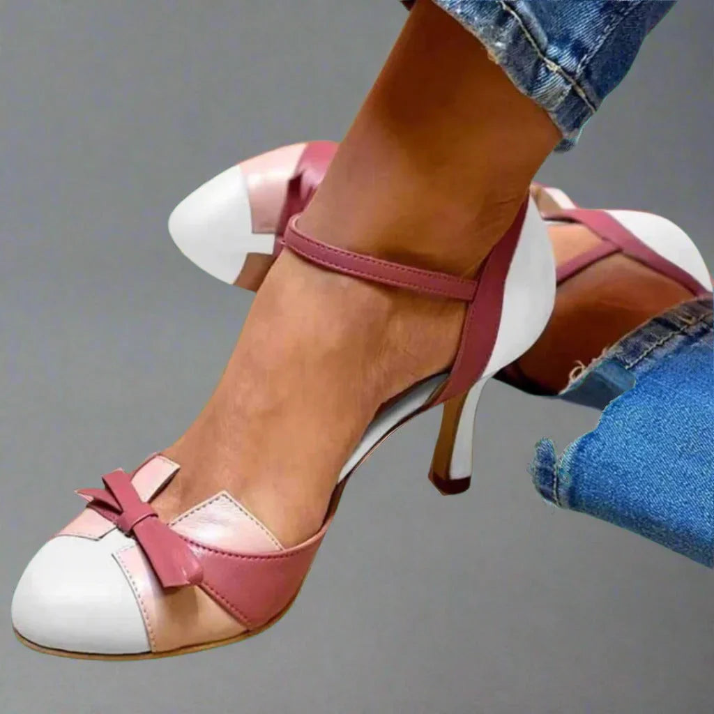 Selena Women’s Heels – Elegant Stable Heel Shoes with Slim Strap Detail