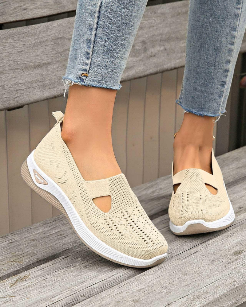 Marlene Women’s Walking Shoes – Wide Fit Slip-On Sneakers with Arch Support