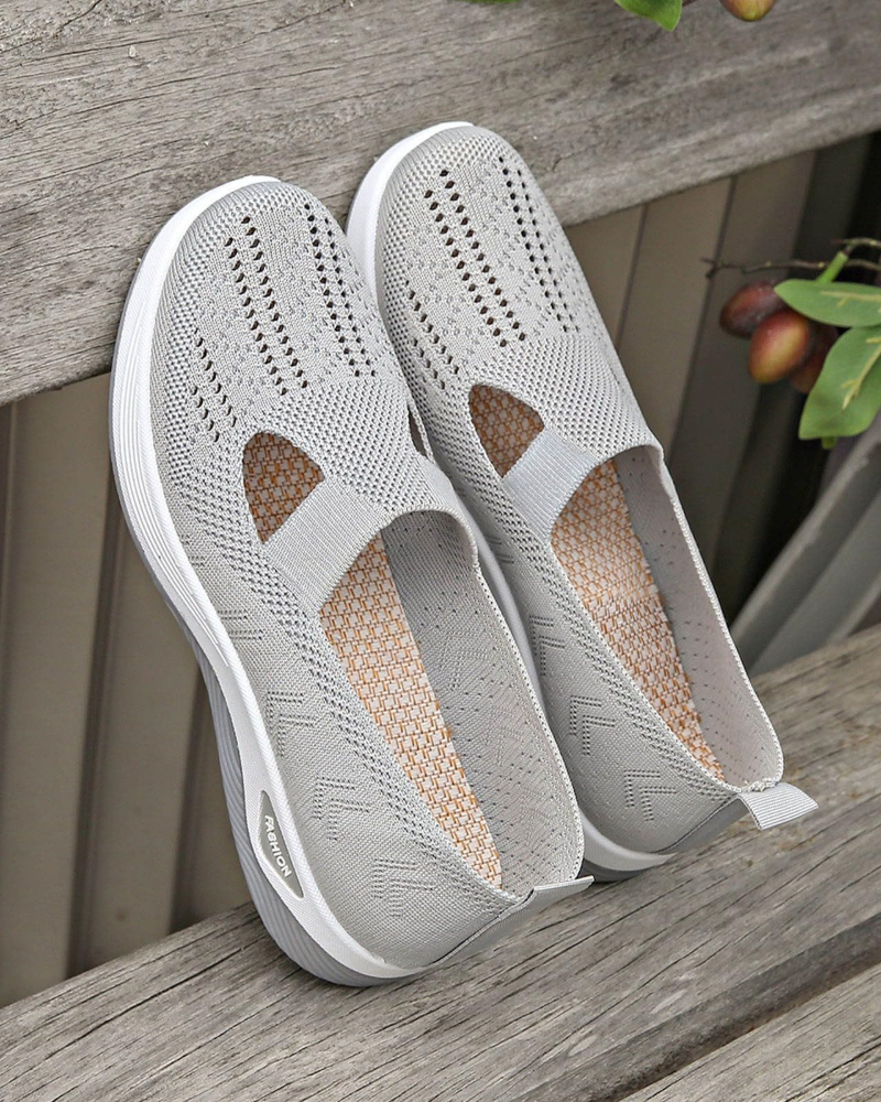Marlene Women’s Walking Shoes – Wide Fit Slip-On Sneakers with Arch Support