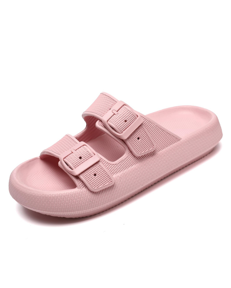 Skylar Women’s Cloud Slides – Adjustable EVA Shower Sandals with Thick Sole