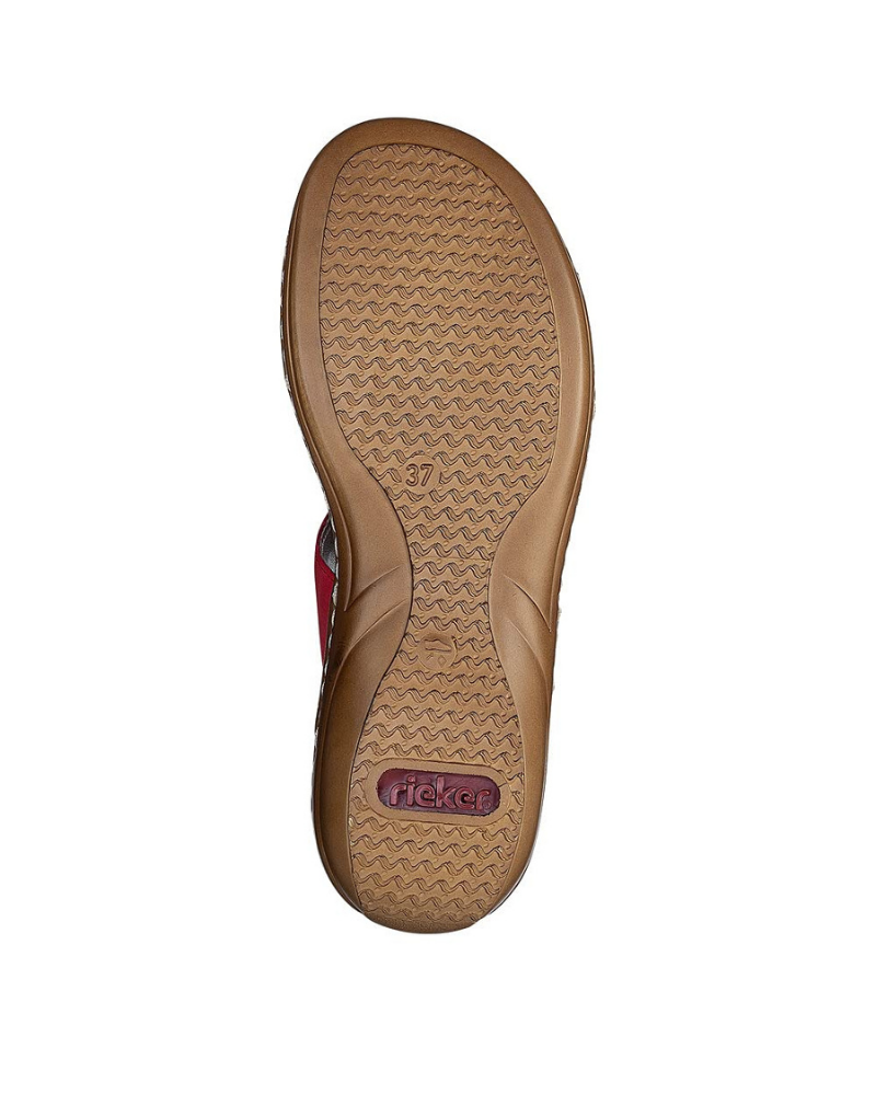 Rosalie Women’s Red Mules – Faux Leather Slip-On Shoes with Cushioned Sole