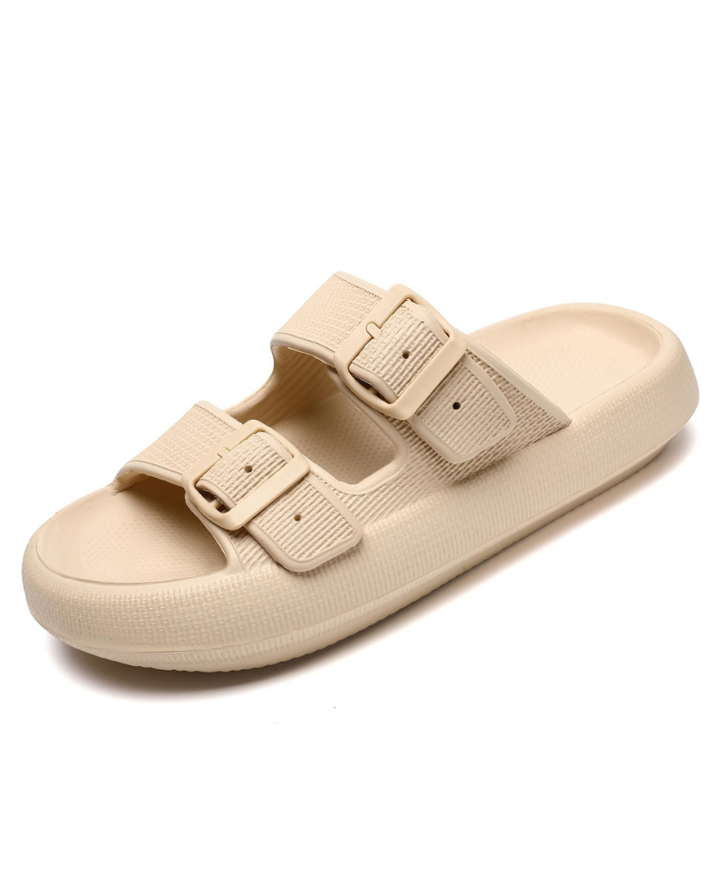 Skylar Women’s Cloud Slides – Adjustable EVA Shower Sandals with Thick Sole