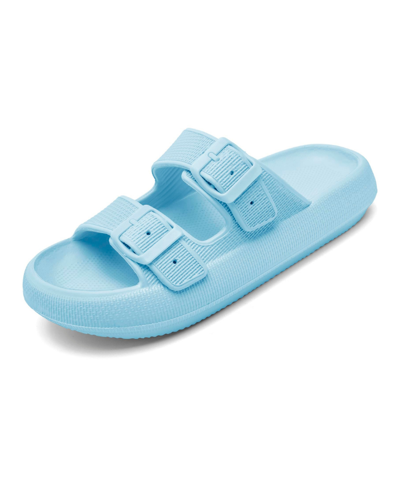 Skylar Women’s Cloud Slides – Adjustable EVA Shower Sandals with Thick Sole