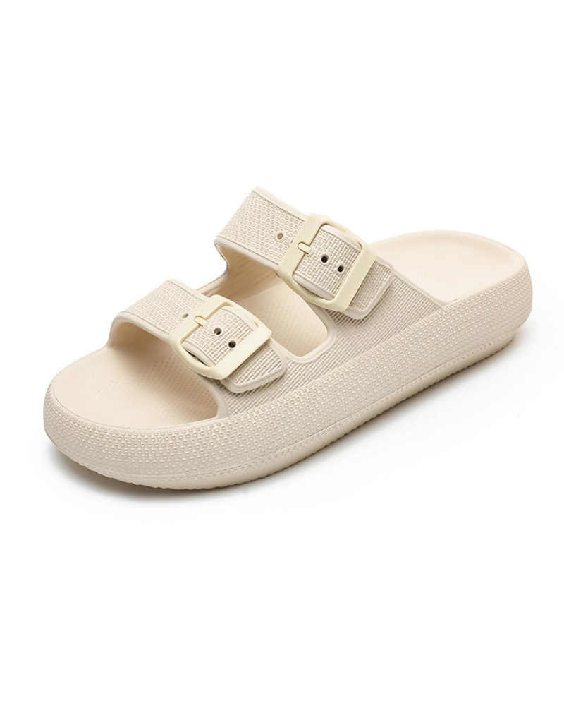 Skylar Women’s Cloud Slides – Adjustable EVA Shower Sandals with Thick Sole