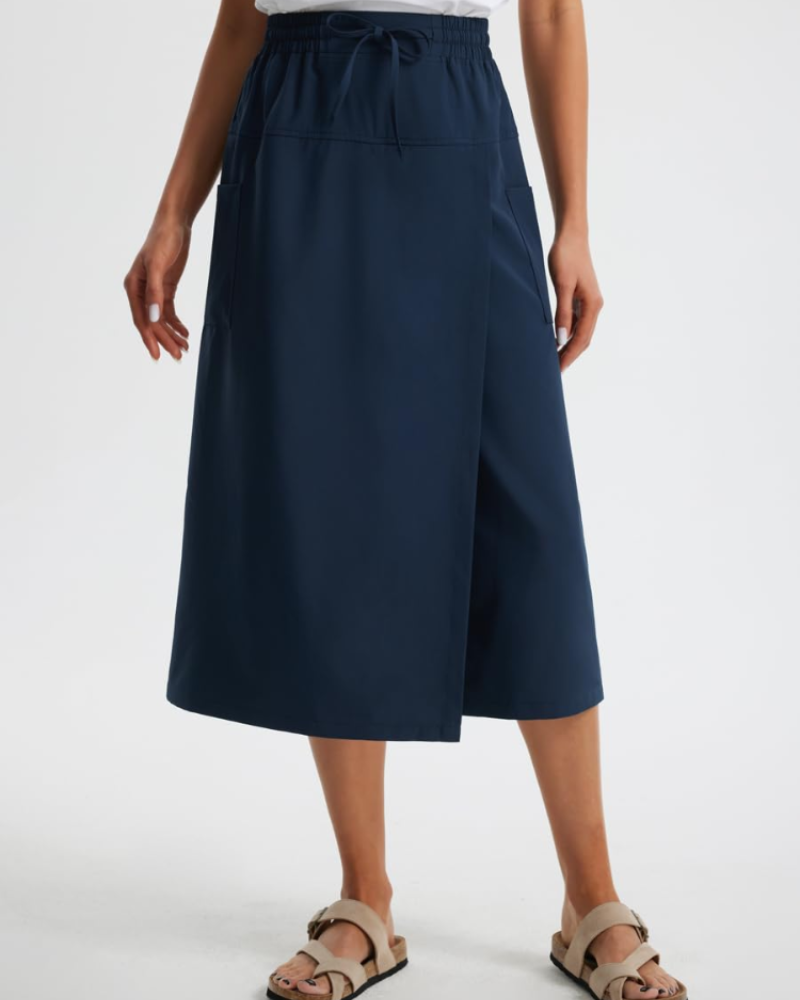Madison Women's Capri Pants – High Waist Drawstring Flowy Trousers with Pockets