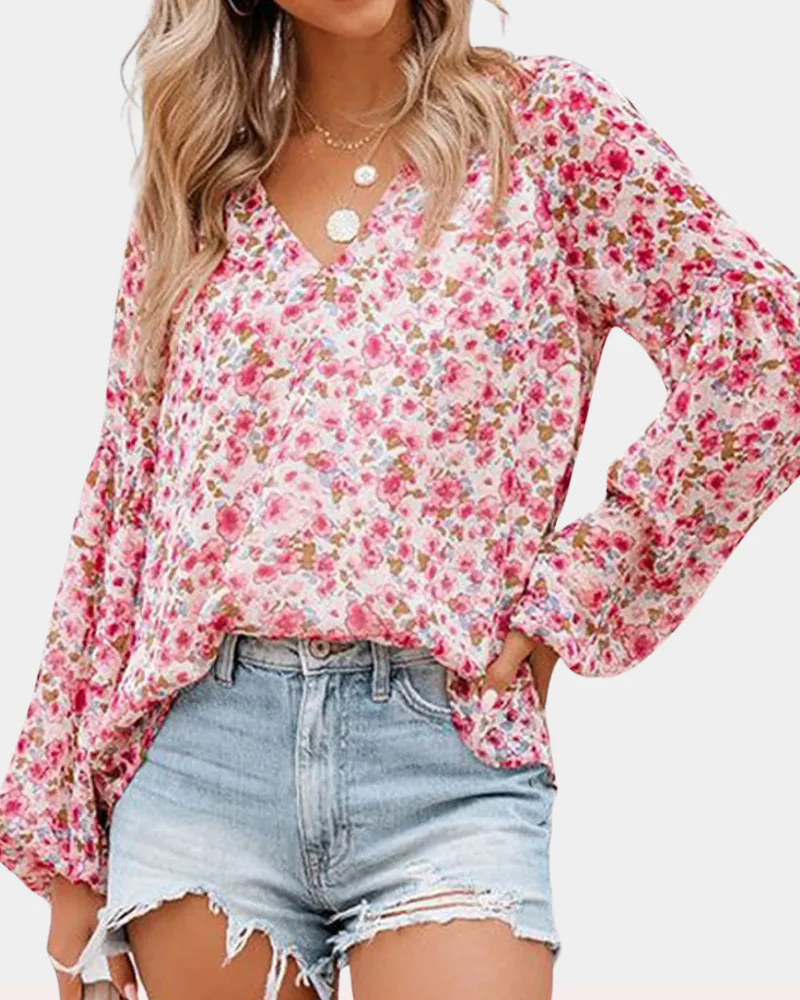 Amelia Women's Long Sleeve Blouse – Classic Button-Up Shirt, Elegant Casual Smart Top