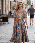 Josephine Women's Floral Dress – Short Sleeve Casual Summer Dress with Pockets