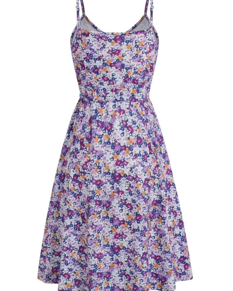 Maris Women's Sundress – V-Neck Spaghetti Strap Flowy Summer Beach Dress