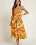 Elspeth Women's Floral Summer Dress – Lightweight Elegant Holiday Occasion Dress