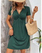 Olivia Women's Mini Dress – V-Neck A-Line High Waist Summer Party Dress