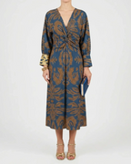 Hyacinth Women's Floral Maxi Dress – V-Neck A-Line Elegant Occasion Dress