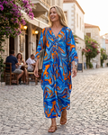 Luna Women's Boho Kaftan Dress – Oversized Beach Cover-Up & Resort Loungewear
