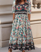 Josephine Women's Floral Dress – Short Sleeve Casual Summer Dress with Pockets